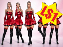 Full Perm Leather Top and Skirt - Anaconda