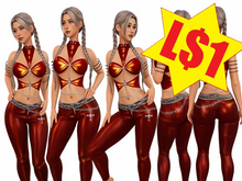 Full Perm Red Leather Outfit