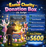 Easter Charity Donation Box LSL Script – Fully Interactive Fundraising & Reward System