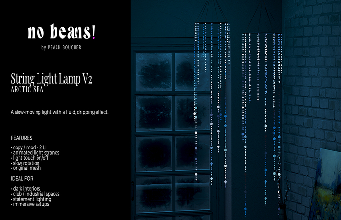 Second Life Marketplace - [nb!] - String Light Lamp V2 (arctic sea) ADD