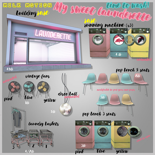 (Milk Motion) The launderette - running machine RARE