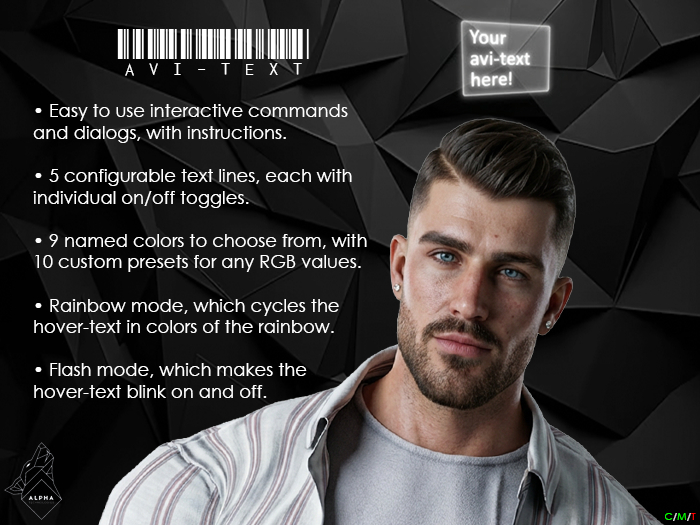 Avi-Text (Custom Avatar Hover-Text Display) (Box)
