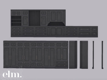 Elm. Adeline Cabinets [Smoke]