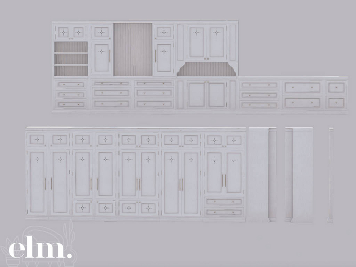 Elm. Adeline Cabinets [Milk]