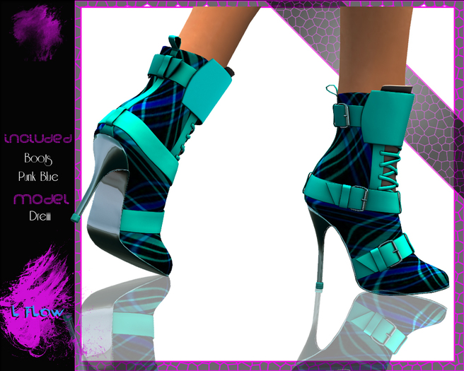 ::l-flow:: punk Blue boots