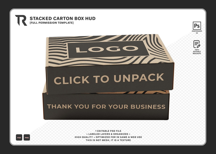 Second Life Marketplace - [TR] Stacked Box HUD Kit