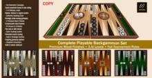 .:NATURI:. Backgammon Playable Complete Set - COPY