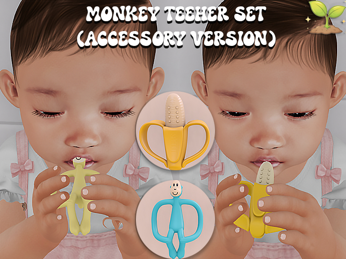 Sprout. Monkey Teething Set (Accessory Version)