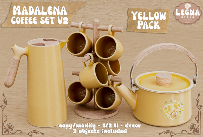 - Legna - Madalena Coffee Set V2 (Yellow Pack)