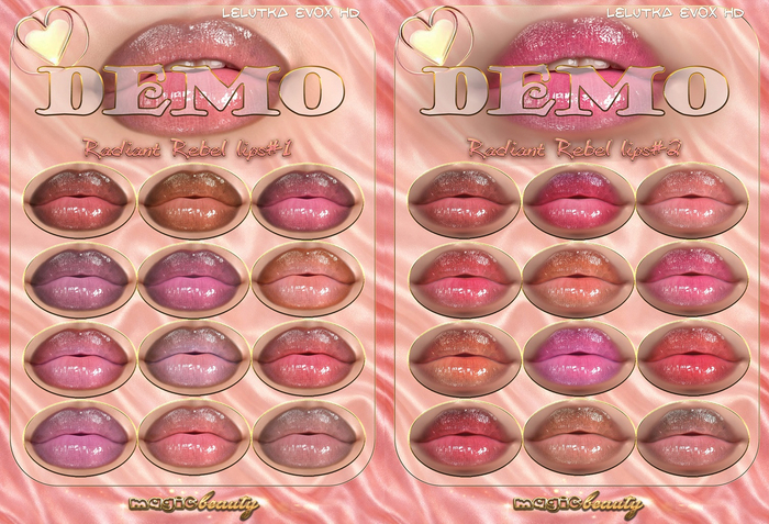 Second Life Marketplace - DEMO[Magic Beauty] Radiant Rebel lipstick ...