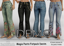 Demo Pants Magia Fatpack Denim - Reborn, Waifu, LaraX, PetiteX ,Legacy - FashionNatic