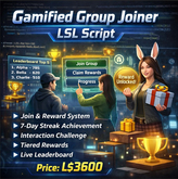 Gamified Group Joiner LSL Script V1.0 – Interactive Engagement, Points, Rewards & Leaderboard for Second Life