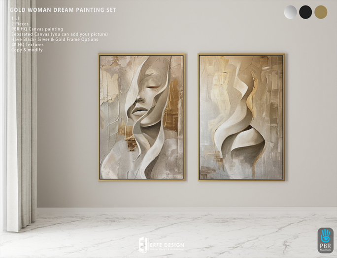 Gold Woman Dream P. set 1 LI -2 gold frame [Erfe Design] 