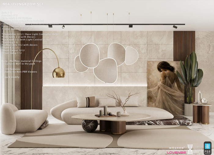 Mia Livingroom Set  - PG  [Erfe Design] 