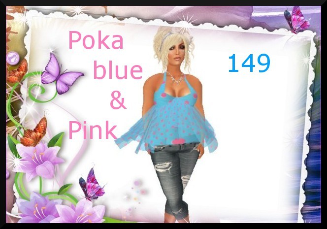 Poka blue & pink