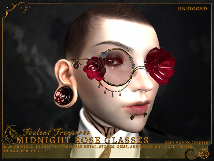 Tealeaf Treasures - Midnight Rose Glasses