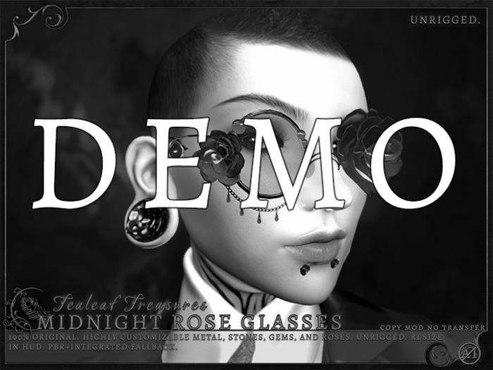 Tealeaf Treasures - Midnight Rose Glasses DEMO
