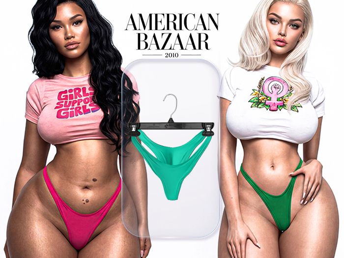 (AMERICAN BAZAAR) Regular Panties Aqua