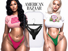 (AMERICAN BAZAAR) Regular Panties Black