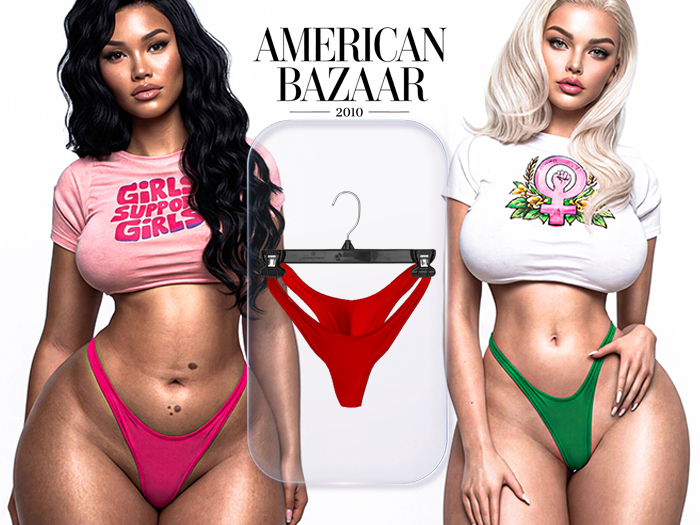 (AMERICAN BAZAAR) Regular Panties Red