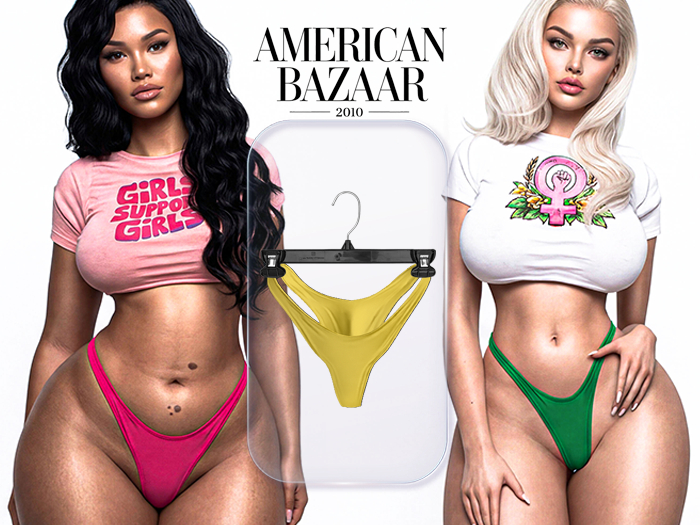 (AMERICAN BAZAAR) Regular Panties Yellow