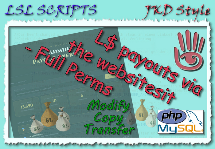 [FULL PERM] AutoPay for Second Life — Automated L$ Payout System