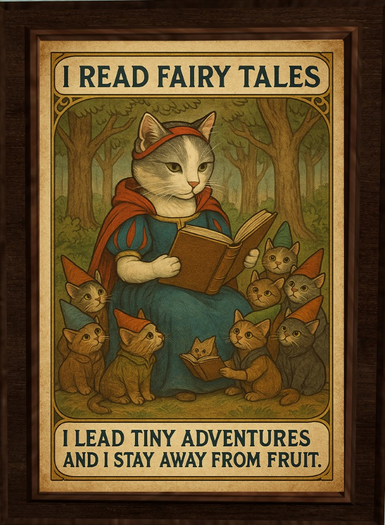 Fluffingtons Cat Art - Snowhite Frame