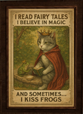 Fluffingtons Cat Art - Frog Prince Frame