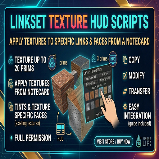 Linkset Texture HUD Scripts (Unpack it)