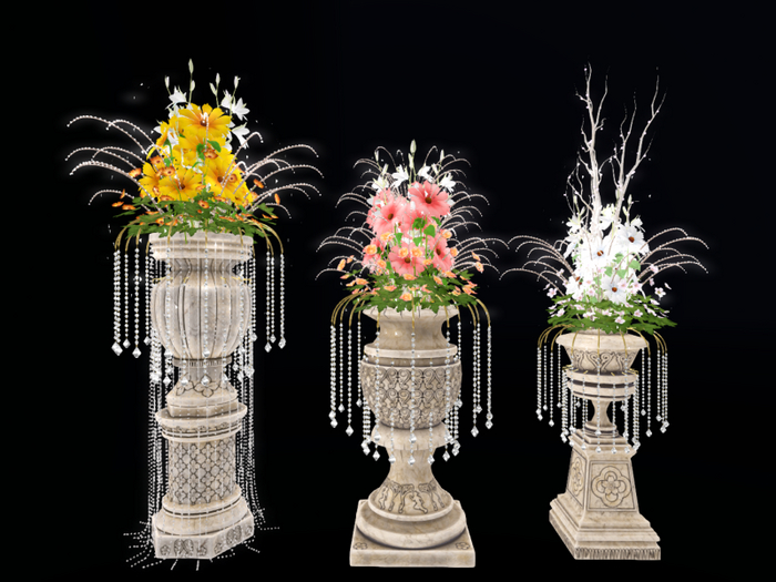MC Sparkle Stone Tower Planter Set 