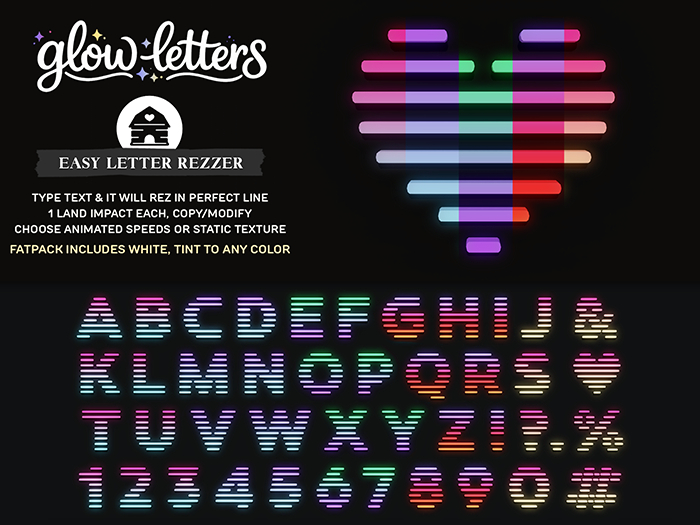 hive // glow letters pack