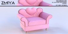 ZMIYA Heart Armchair PG - PINK