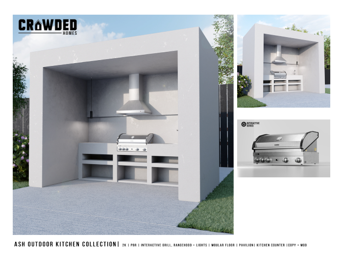 Crowded Homes ~ Ash Outdoor Kitchen Collection 