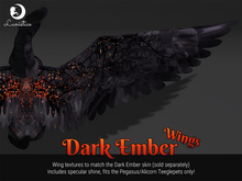 Lunistice: Dark Ember - Pegasus/Alicorn Teeglepet Wings