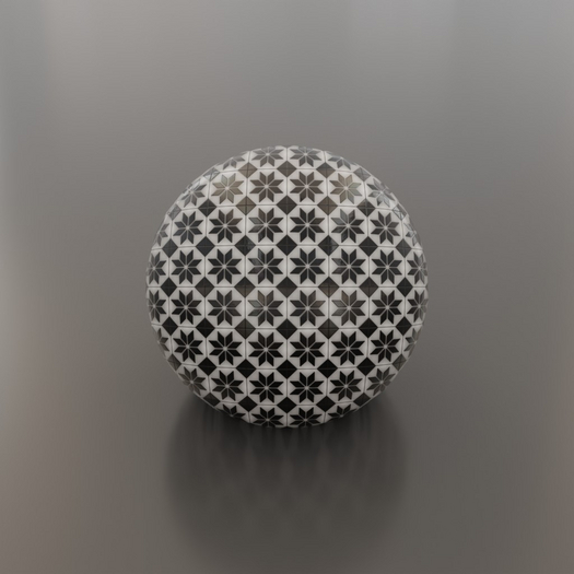 (TI) PBR (Tiles 1k (Star, Black & White))