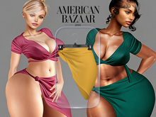 (AMERICAN BAZAAR) Pareo Skirt Soleil