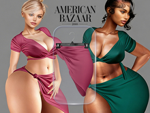 (AMERICAN BAZAAR) Pareo Skirt Rose