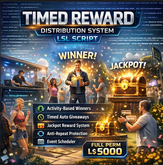 Timed Reward Distribution System LSL Script – Smart Giveaway Engine with Auto Winners, Jackpot System, Activity Tracking