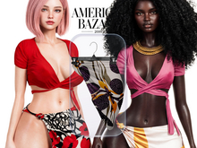 (AMERICAN BAZAAR) Pareo Skirt Floraison