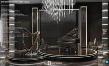 Noir Piano & Harp Set BLACK PG 130 LI PBR [Erfe Design] 