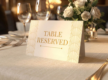 Reserved Table Card