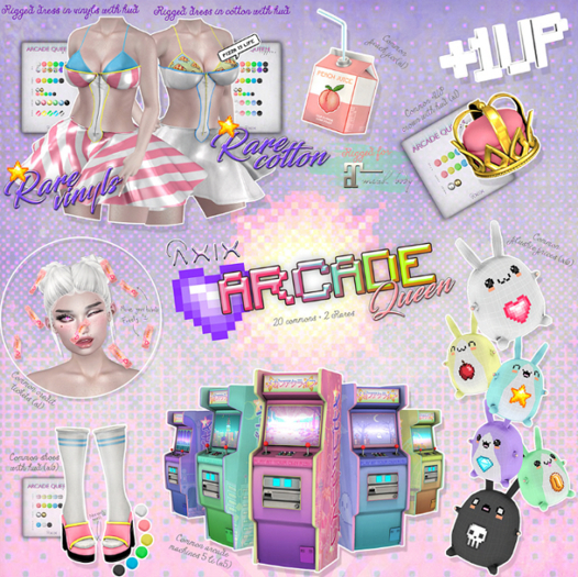 Second Life Marketplace - ::Axix:: ArcadeQueen Arcade Machine [Green]