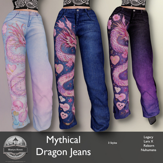Mostyn St - Mythical Dragon Jeans