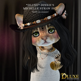*DLUXE* DINKIE'S MICHELLE BOHO STRAW HAT* black
