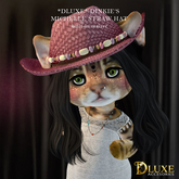 *DLUXE* DINKIE'S MICHELLE BOHO STRAW HAT* old pink