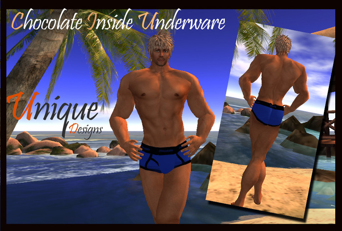 chocolate inside blue underpant