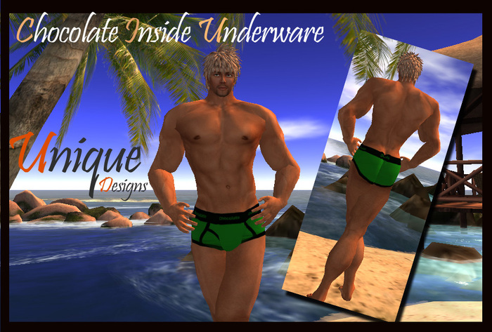 chocolate inside green underpant