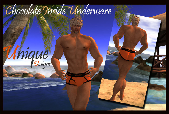 chocolate inside orange underpant