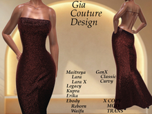 "GCD" Cheyanne Shimmering Gown Flame