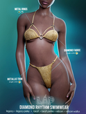 Diamond Rhythm Swimwear by LAP (Gold)